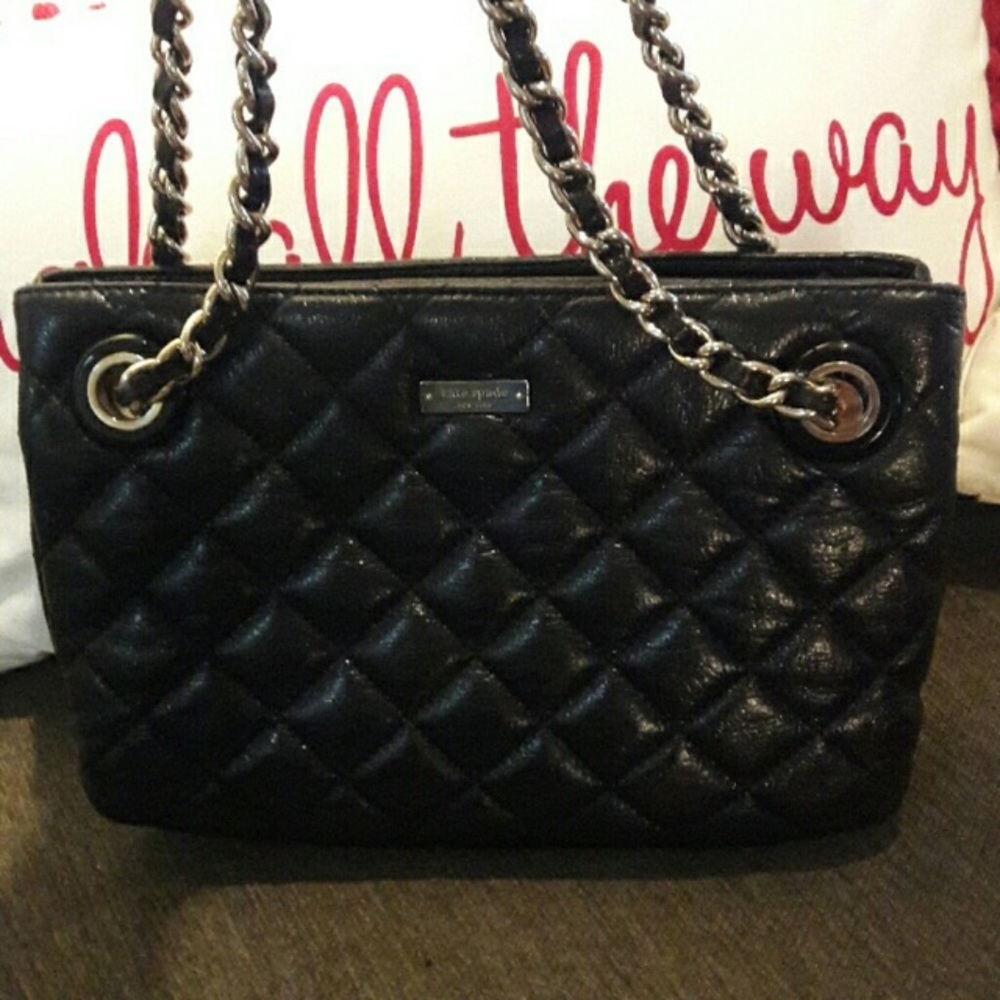 Kate Spade ♠️ Black Leather Tote